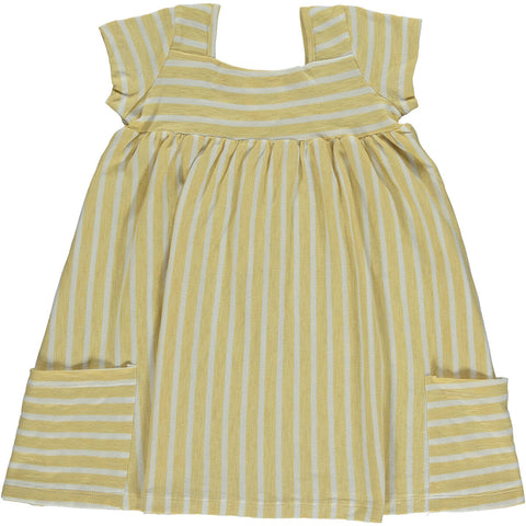 Rylie Dress- Yellow Striped