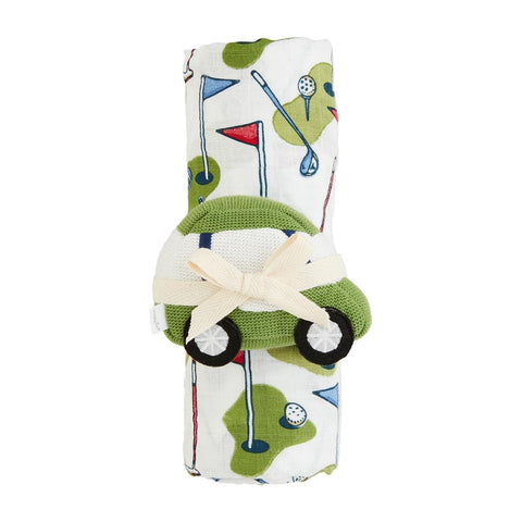 Golf Swaddle and Rattle