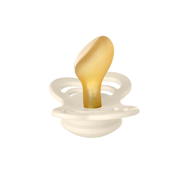 BIBS Pacifier COUTURE Latex 2 PK Ivory/Blush, Size 1