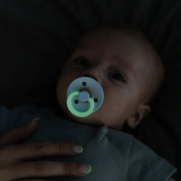 Glow BIBS Pacifier 2 PK, Size 1 (Blush/Woodchuck)