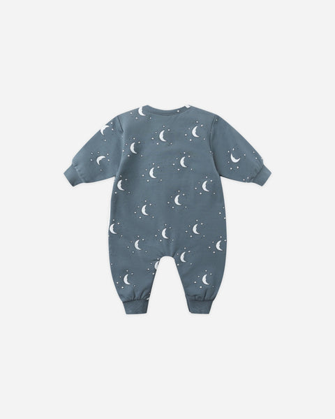 Relaxed Fleece Jumpsuit || Silver Moons