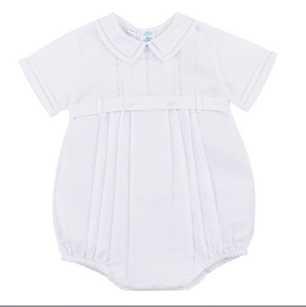 Lace Button Belt Creeper (White)