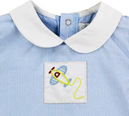 Blue Plane Bubble Romper