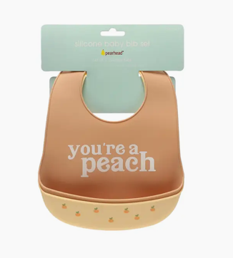 Silicone Bib Set - You're a Peach