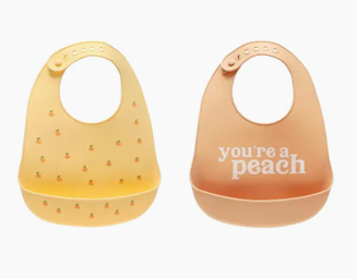 Silicone Bib Set - You're a Peach