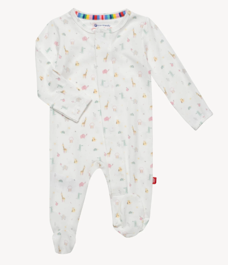 Pink Little Bitty Pretty One Modal Magnetic Ruffle Footie