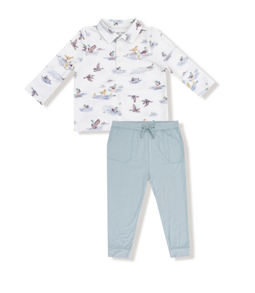 Migrating Mallards -L/S Polo Shirt with Bamboo Jogger