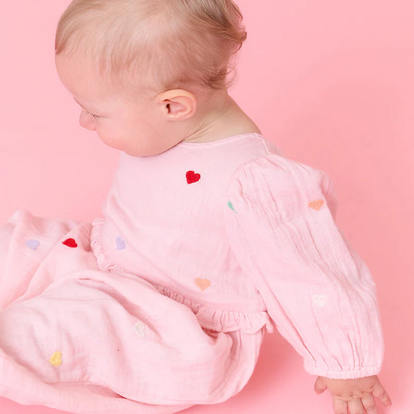 Baby Girls Brooke Jumper - Candy Heart Embroidery (FINAL SALE)