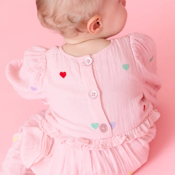 Baby Girls Brooke Jumper - Candy Heart Embroidery (FINAL SALE)