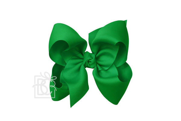 Emerald Signature Grosgrain Double Knot Bow on Clip