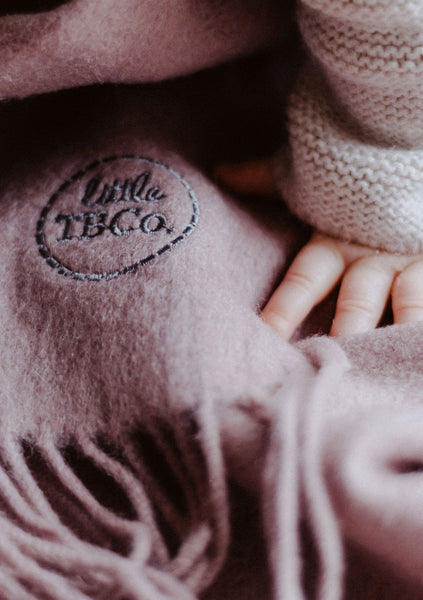 Super Soft Lambswool Baby Blanket in Dusky Pink