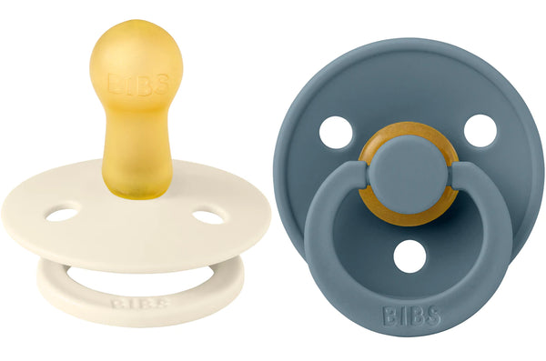 Ivory/ Petrol BIBS Pacifier Colour 2 PK, Size 1