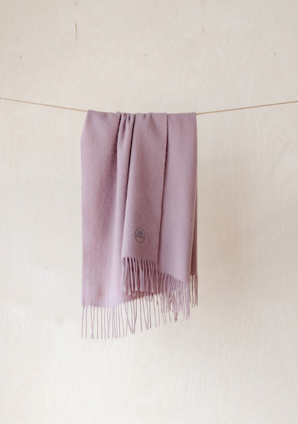 Super Soft Lambswool Baby Blanket in Dusky Pink