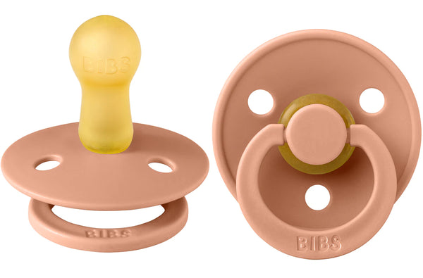 BIBS Colour Rubber 2PK Size 1- Peach