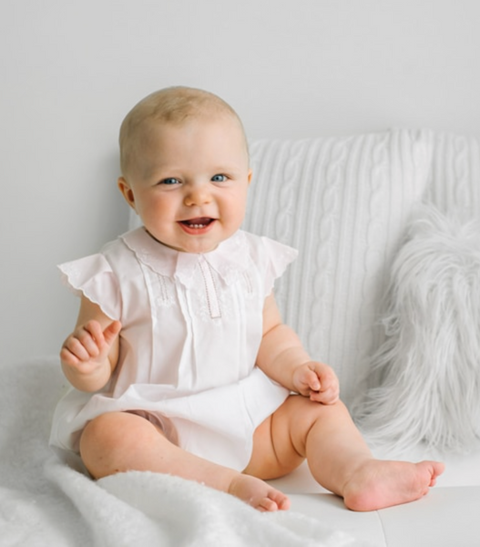 Vintage Fly Sleeve Romper - White