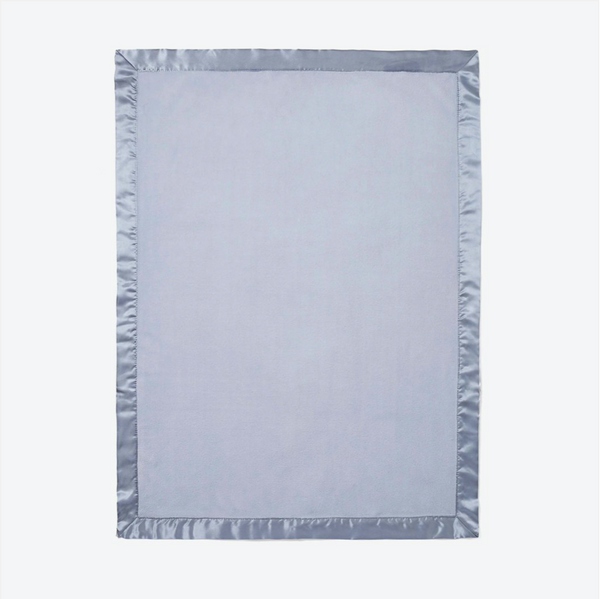 Pale Blue Pink Coral Fleece Baby Stroller Blanket