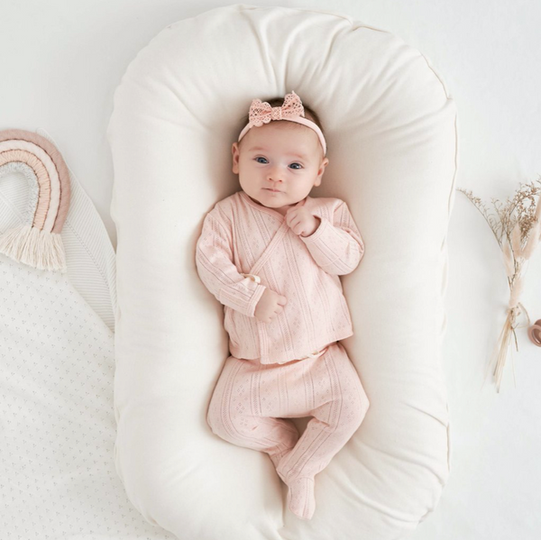 Pale Pink Pointelle Layette Gift Set