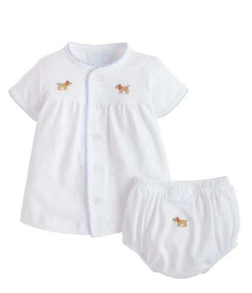 Pinpoint Layette Knit Set - Lab
