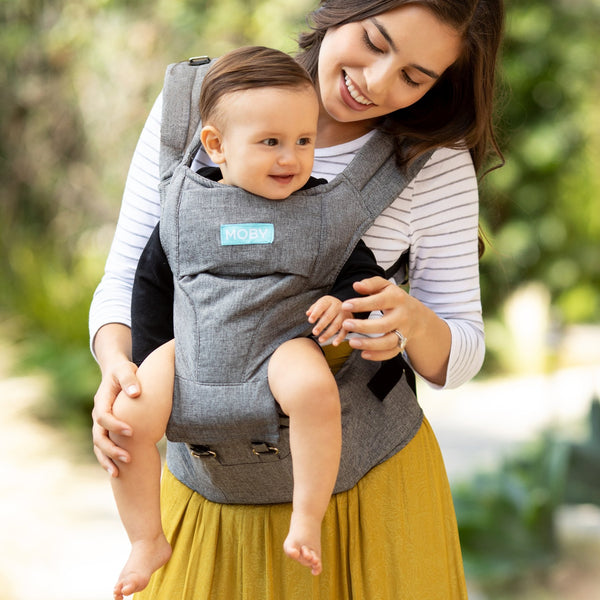 MOBY 2-in-1 Carrier + Hip Seat- Grey
