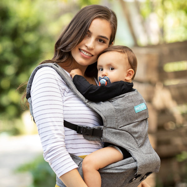 MOBY 2-in-1 Carrier + Hip Seat- Grey