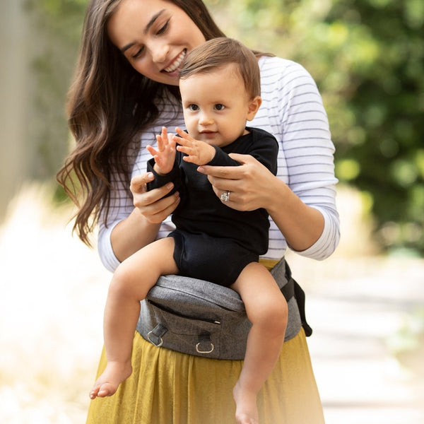 MOBY 2-in-1 Carrier + Hip Seat- Grey