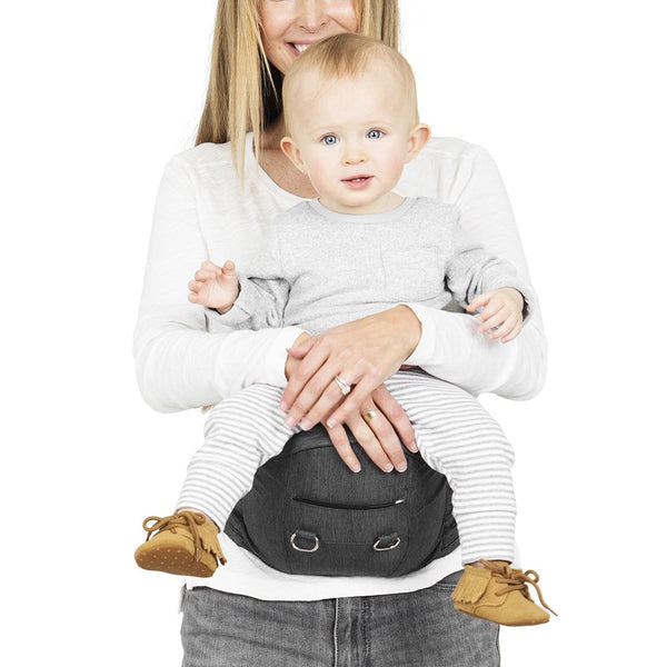 MOBY 2-in-1 Carrier + Hip Seat- Grey
