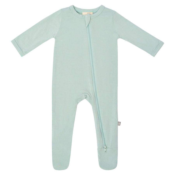 Sage Zippered Footie