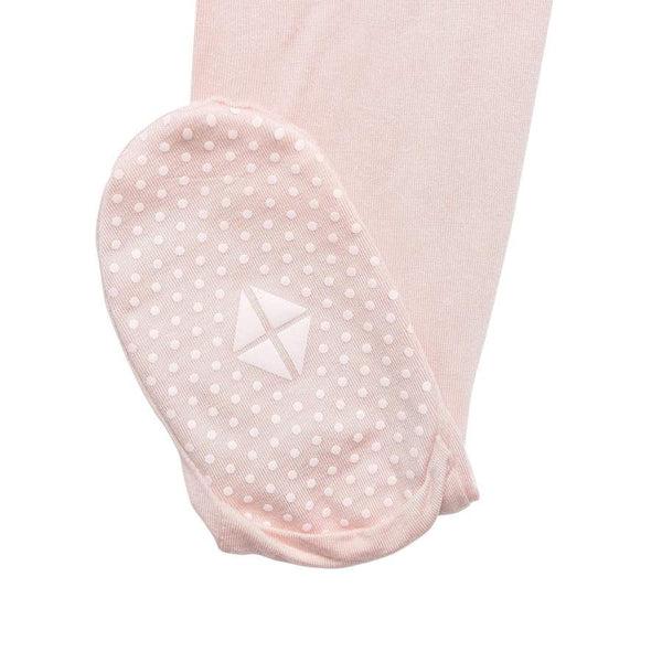 Blush Zippered Footie