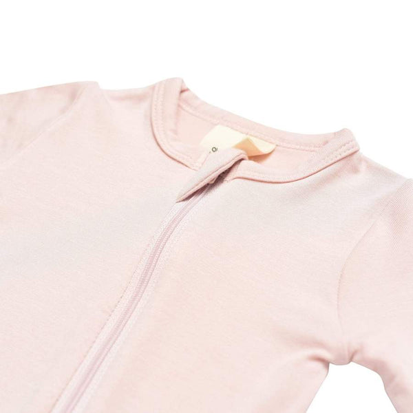 Blush Zippered Footie