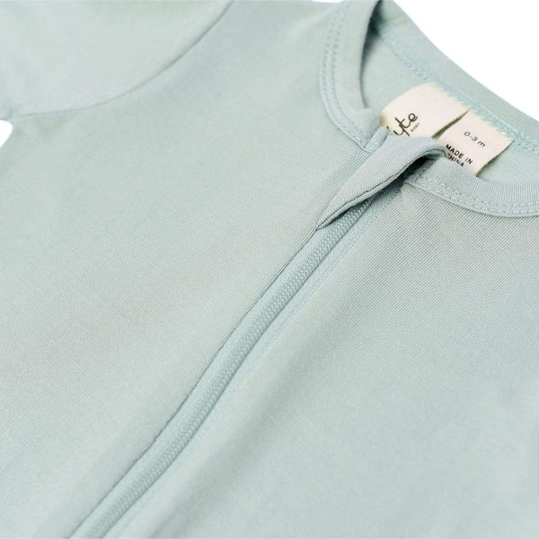 Sage Zippered Footie