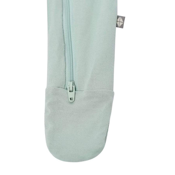 Sage Zippered Footie