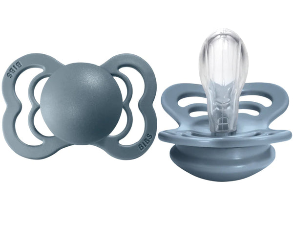BIBS Pacifier SUPREME Silicone 2 PK Petrol, Size 2