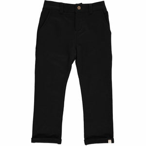 Jonathan jersey pants w/adjustable waist- Black