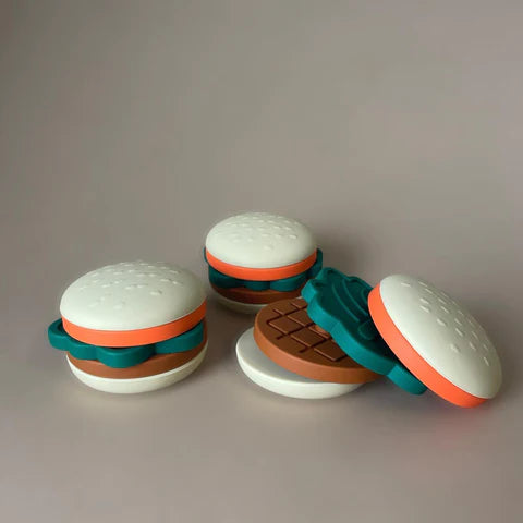 Hamburger Silicone Teether & Stacker