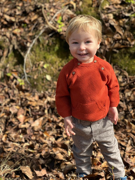 Morrison baby sweater- Rust