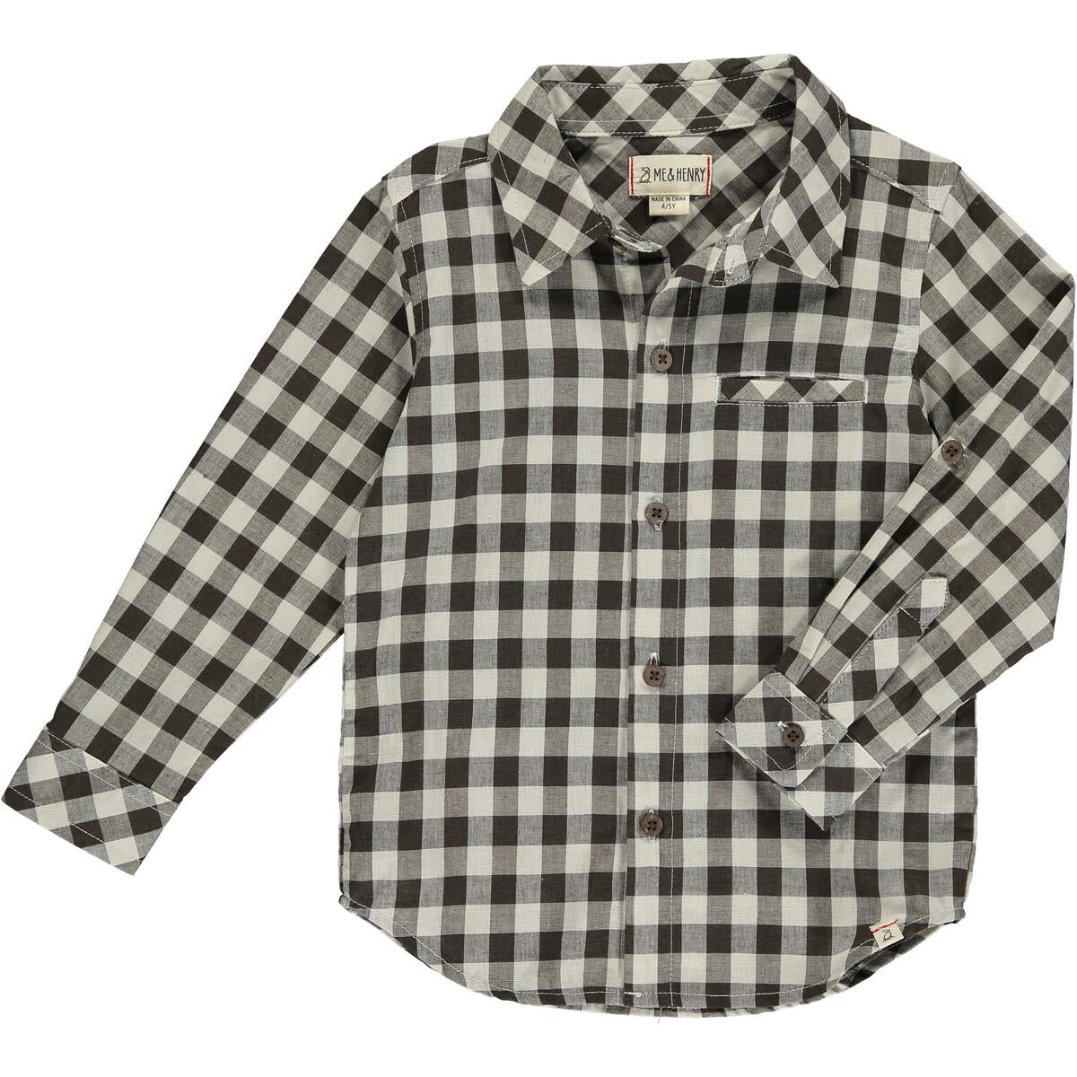Atwood Woven shirt- Brown/ Cream Plaid