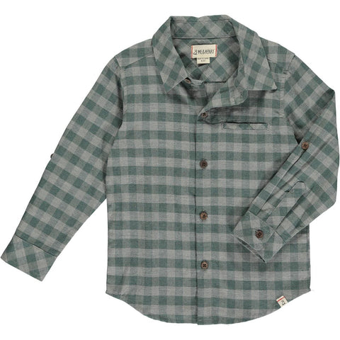 Atwood Woven shirt- Sage/Grey Plaid