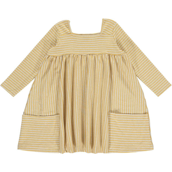 Rylie Dress- Mustard Stripe