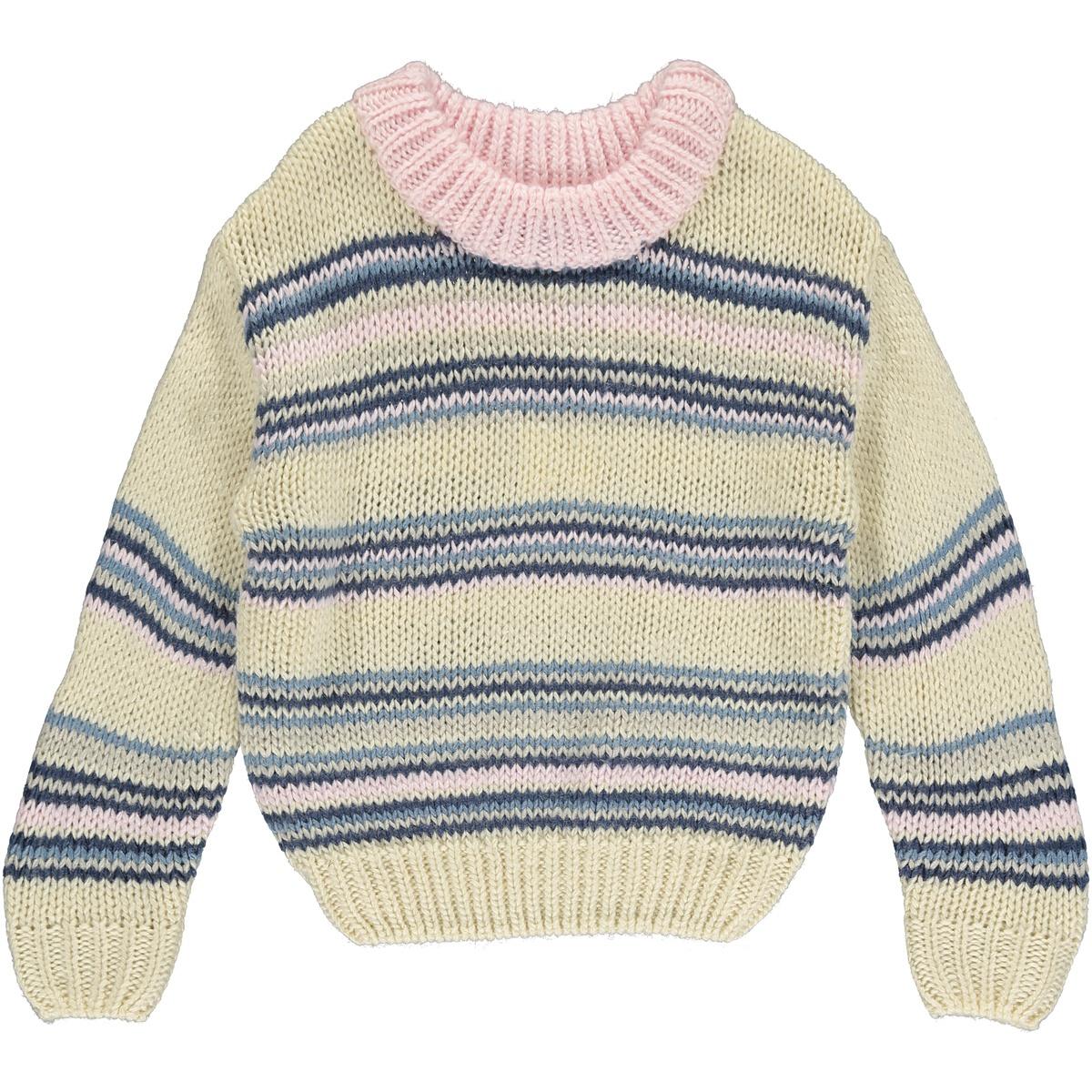 Diana Sweater- Pink and Ivory