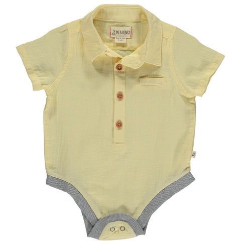 Helford- Yellow woven onesie