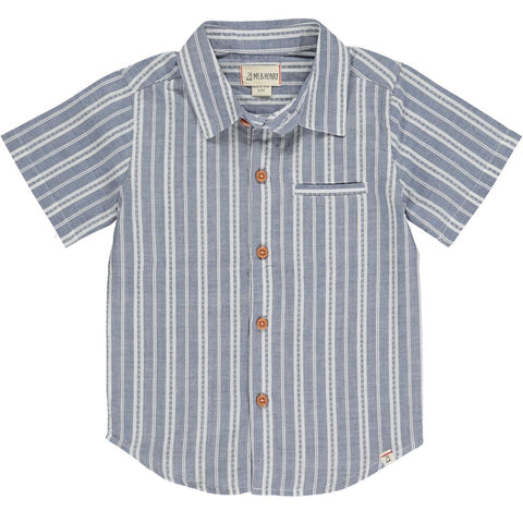 Newport- Blue/White Striped Woven Shirt (FINAL SALE)