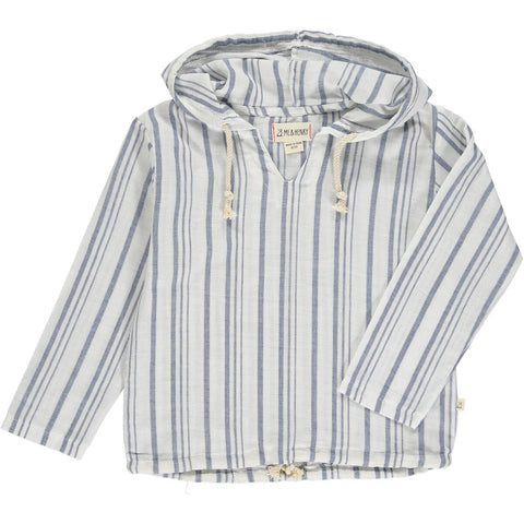 St. Ives- Blue/White Striped Hooded Top