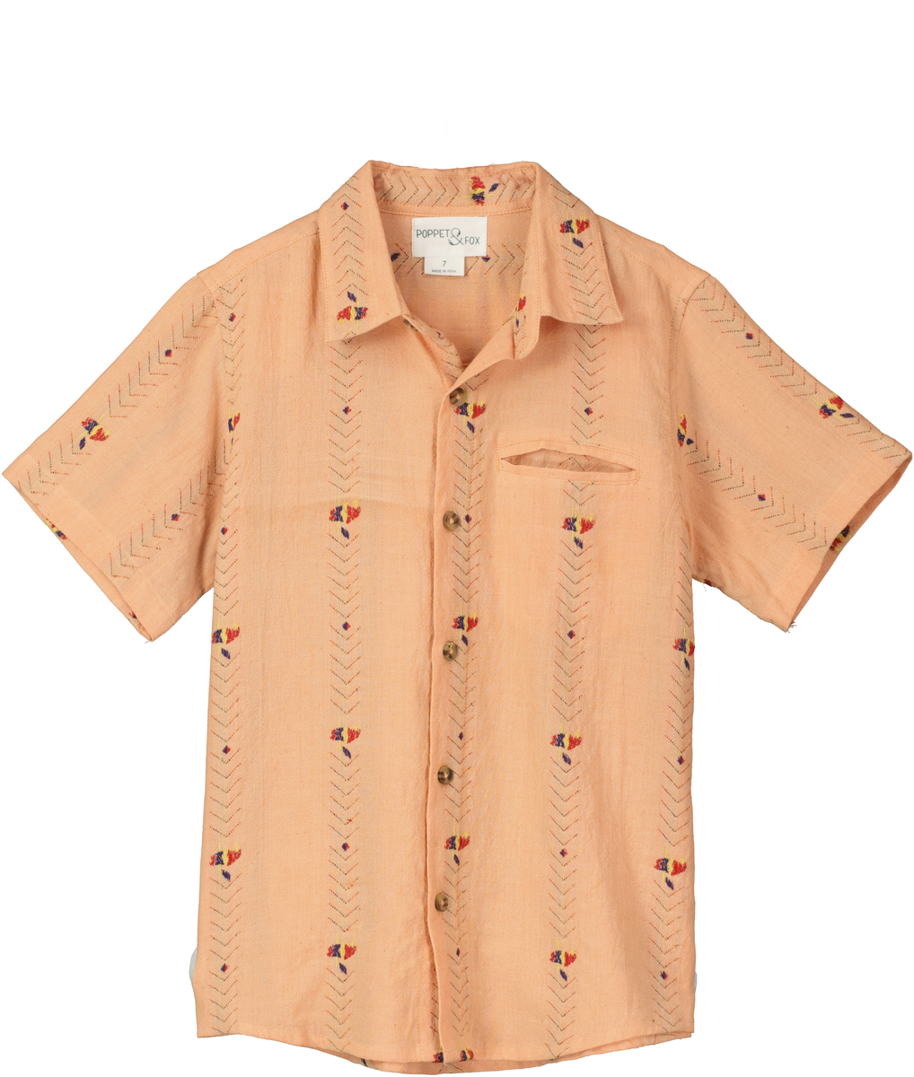Smart Short-Sleeved Shirt- South Beach