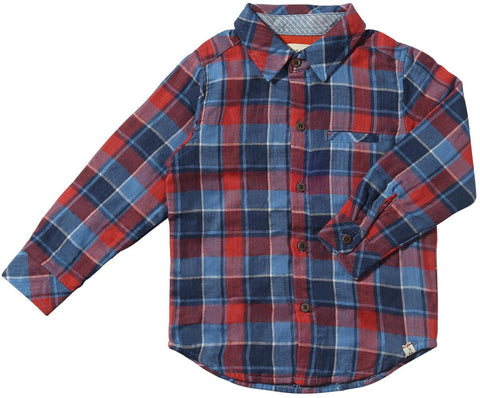 Atwood Woven Shirt- Navy and red Plaid