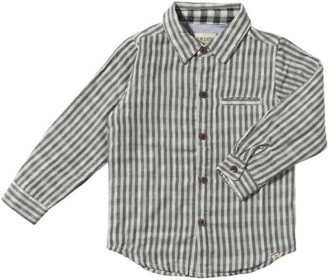 Atwood Woven Shirt- Black/Cream