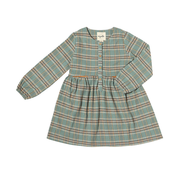 Niki Dress- Sage Plaid(FINAL SALE)