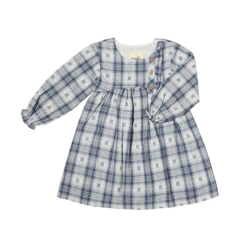 Una Dress- Blue Plaid