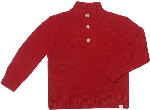 Cable Sweater -Red