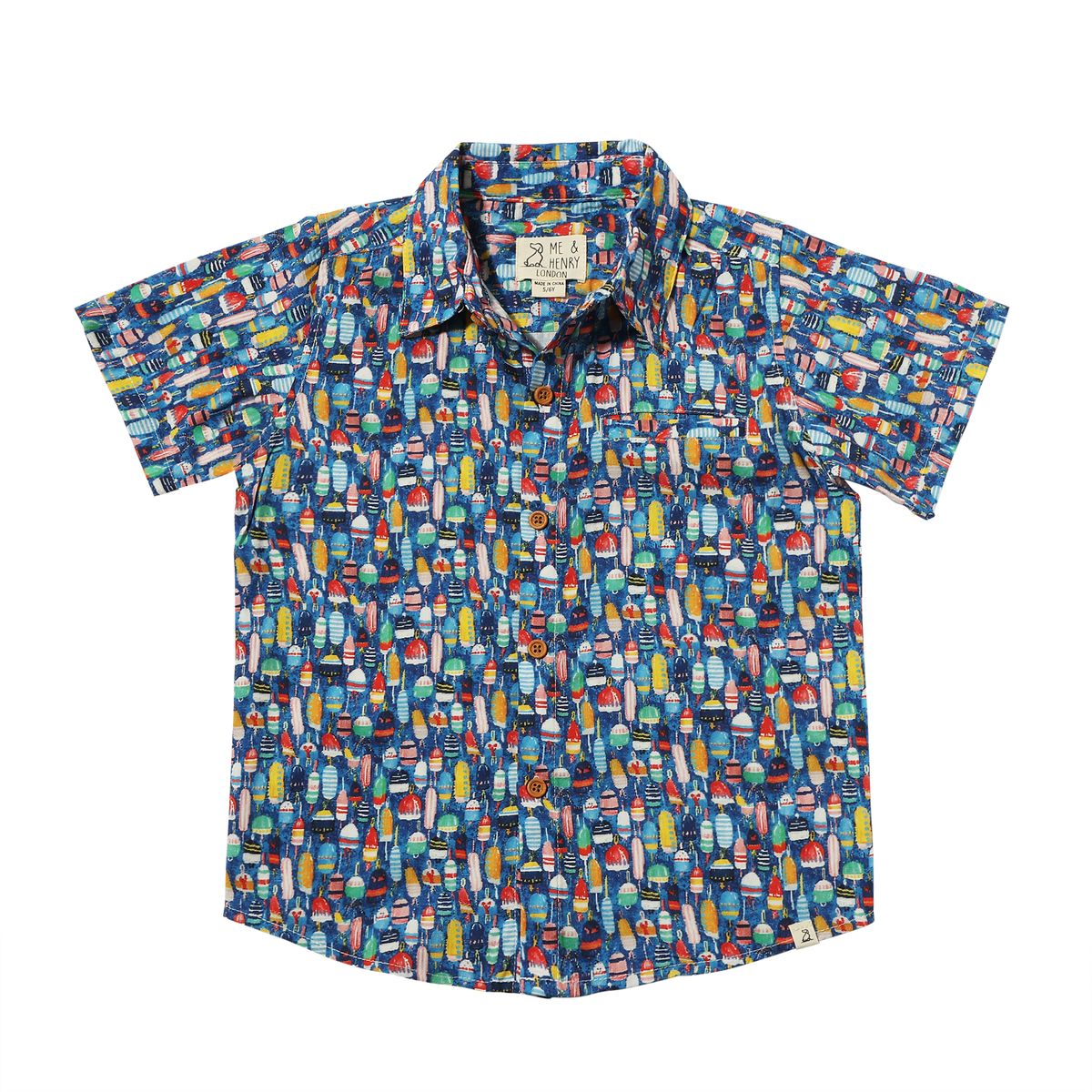 Maui Printed Shirts-  Nautical Buoys