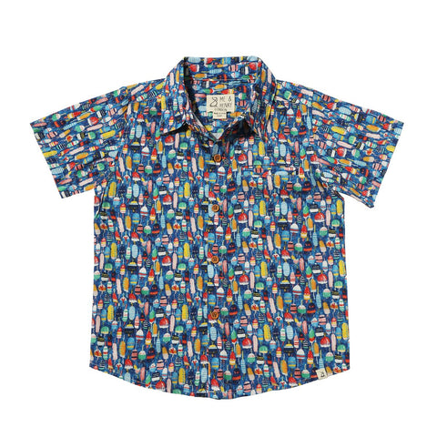 Maui Printed Shirts-  Nautical Buoys